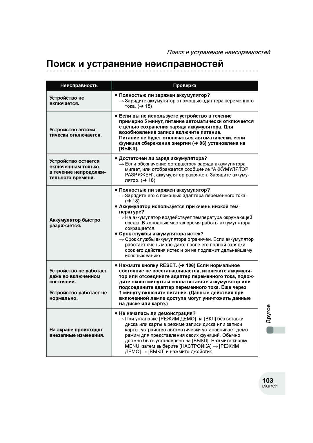 Panasonic VDR-D150EE manual Поиск и устранение неисправностей, Неисправность Проверка, Даже во включенном 