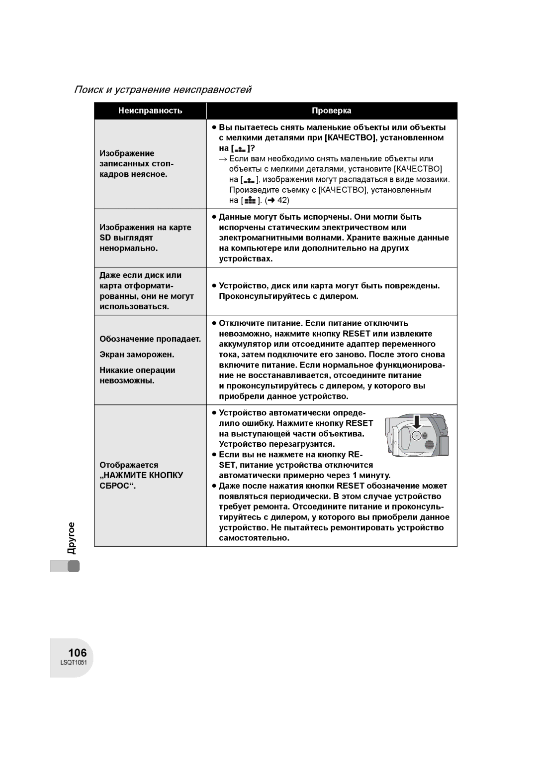 Panasonic VDR-D150EE manual „НАЖМИТЕ Кнопку 