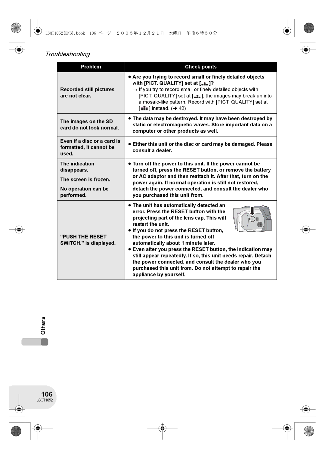 Panasonic VDR-D150GN operating instructions 106 