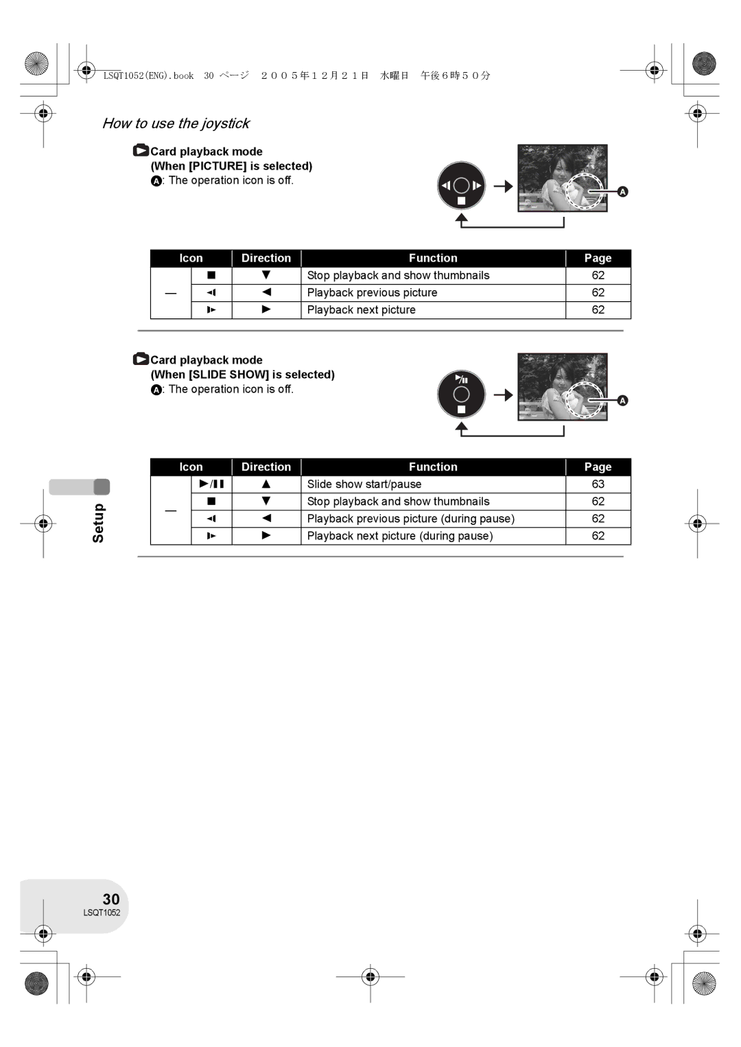 Panasonic VDR-D150GN operating instructions Card playback mode When Slide Show is selected, Slide show start/pause 