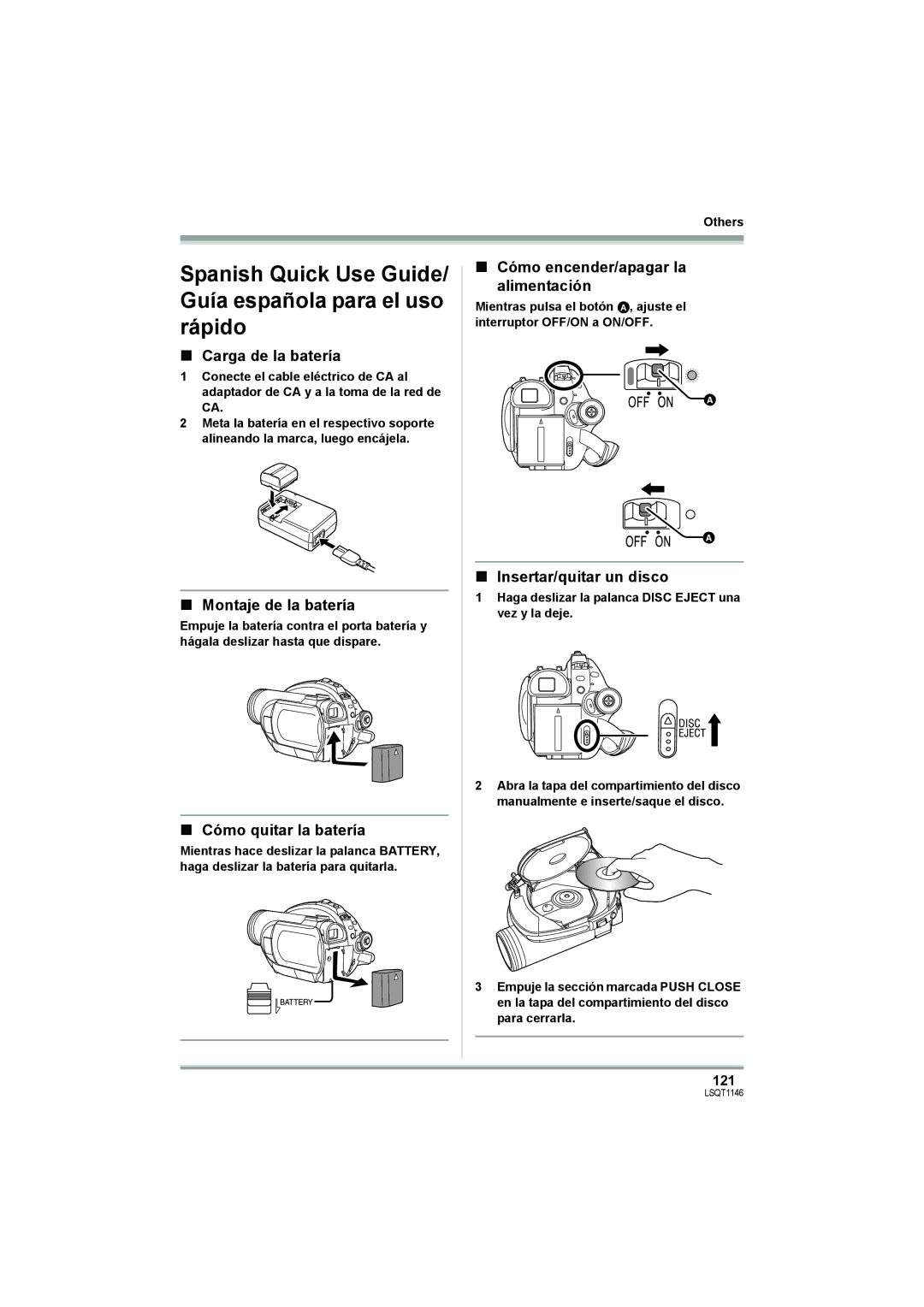 Panasonic VDR-D220 operating instructions Spanish Quick Use Guide/ Guía española para el uso rápido 