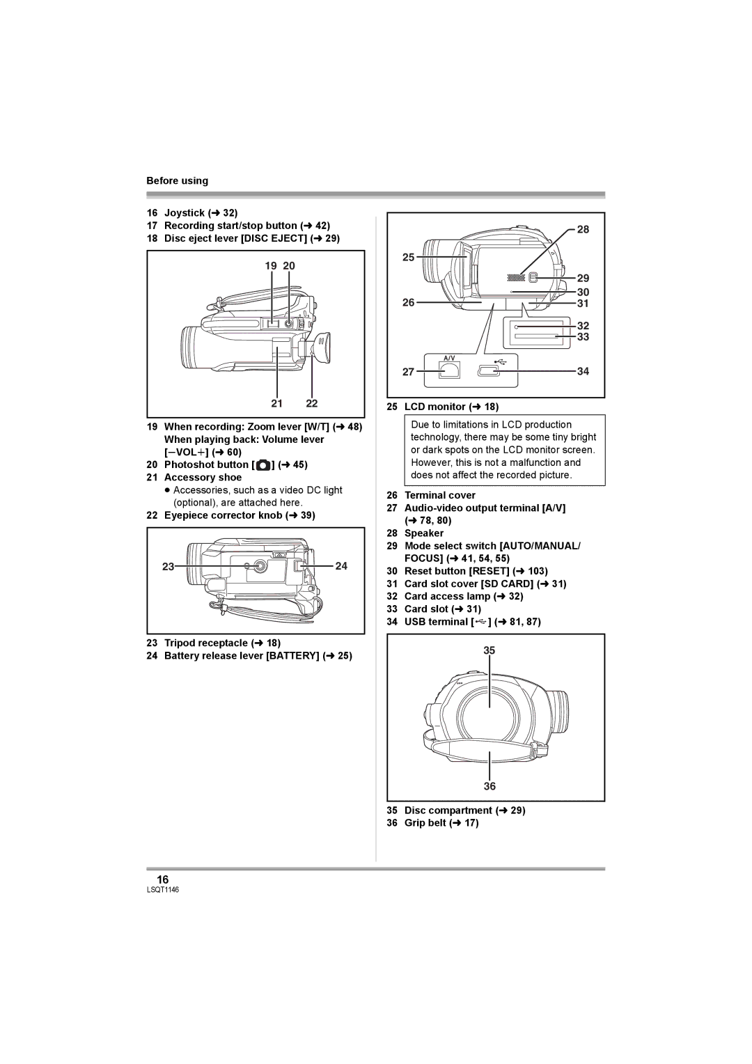 Panasonic VDR-D220 operating instructions Terminal cover Audio-video output terminal A/V l 78 Speaker 