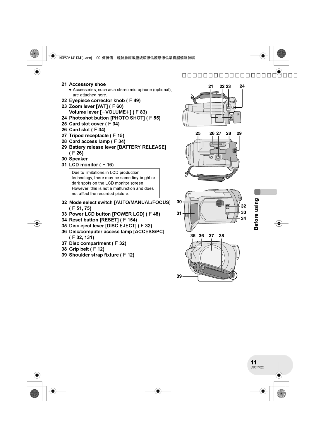 Panasonic VDR-D300GN, VDR-D250GN operating instructions Using 