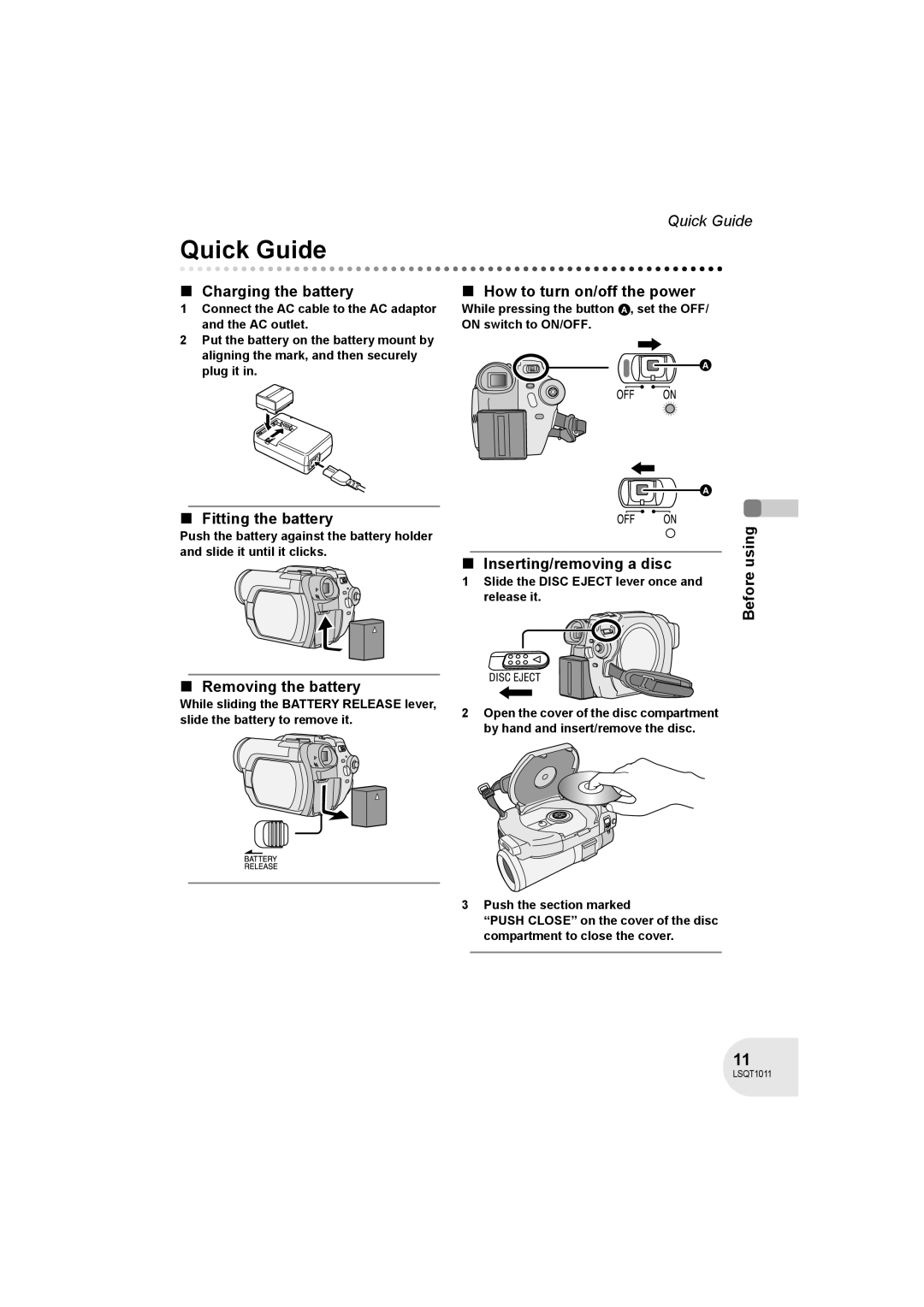 Panasonic VDR-D300 operating instructions Quick Guide 