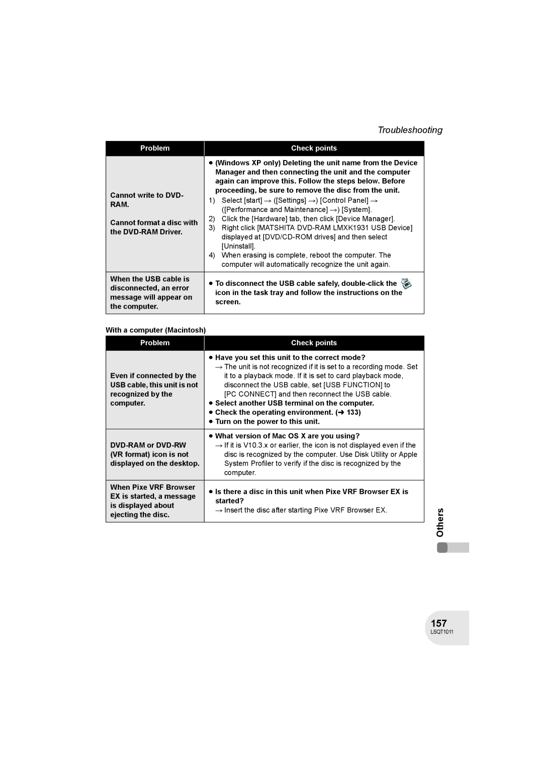 Panasonic VDR-D300 157, Performance and Maintenance # System, # Insert the disc after starting Pixe VRF Browser EX 