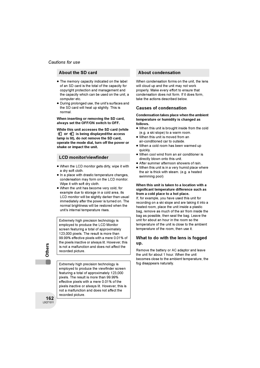 Panasonic VDR-D300 operating instructions 162 