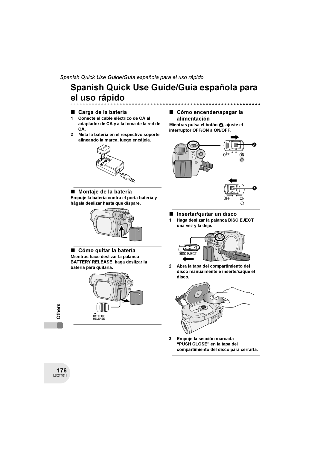 Panasonic VDR-D300 operating instructions Spanish Quick Use Guide/Guía española para el uso rápido, 176 