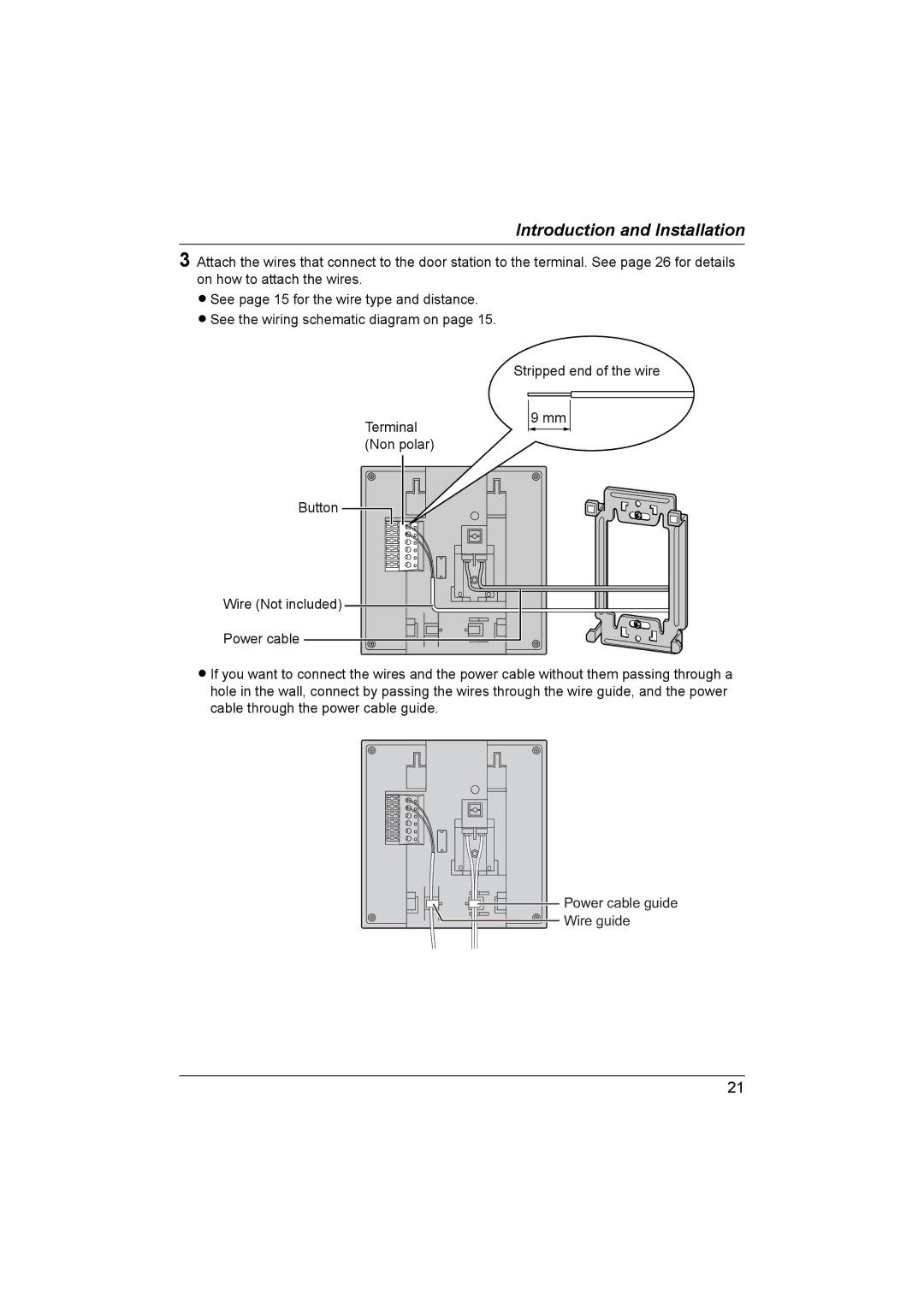 Panasonic VL-G201 installation and operation guide Introduction and Installation 