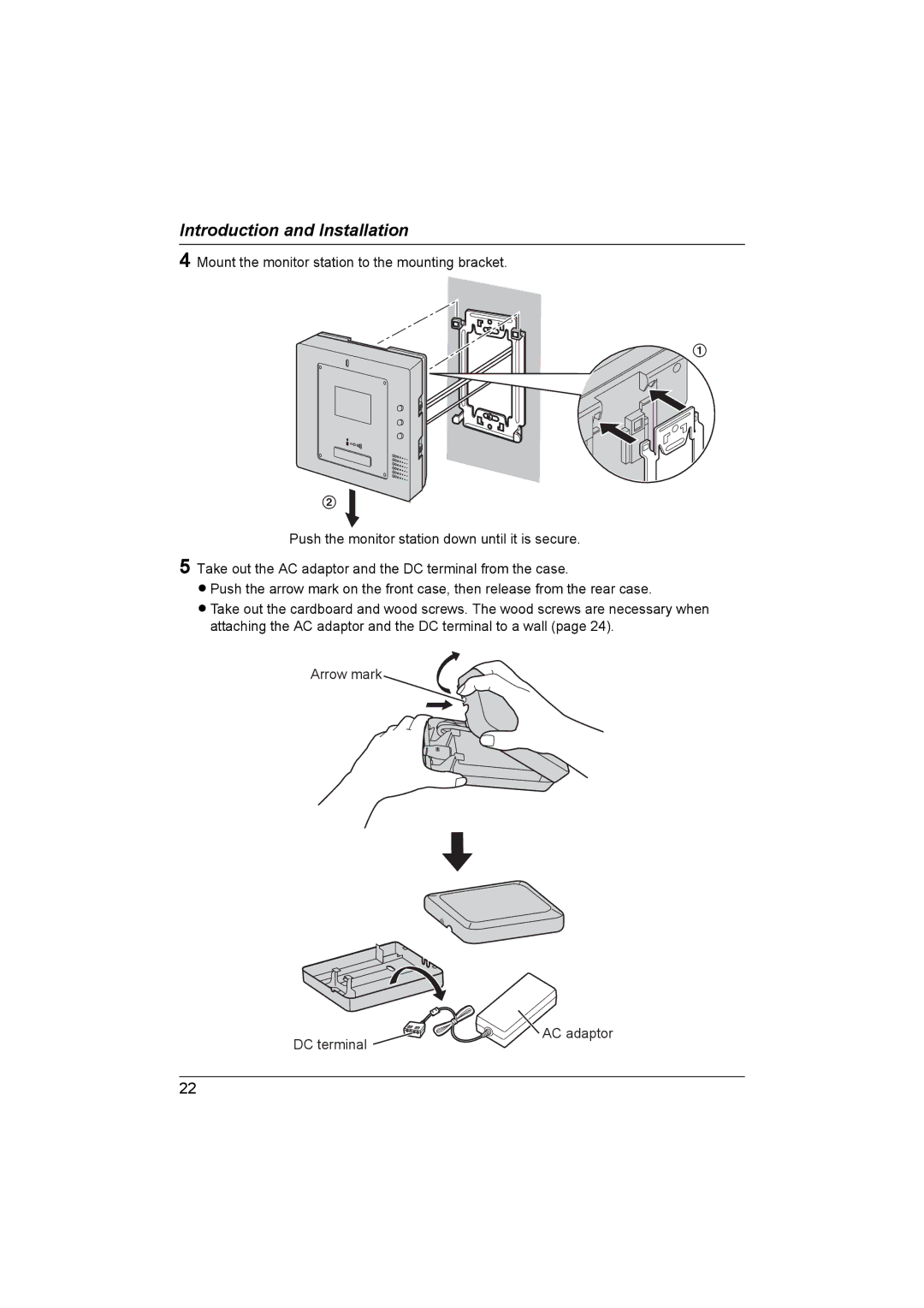 Panasonic VL-G201 installation and operation guide Introduction and Installation 