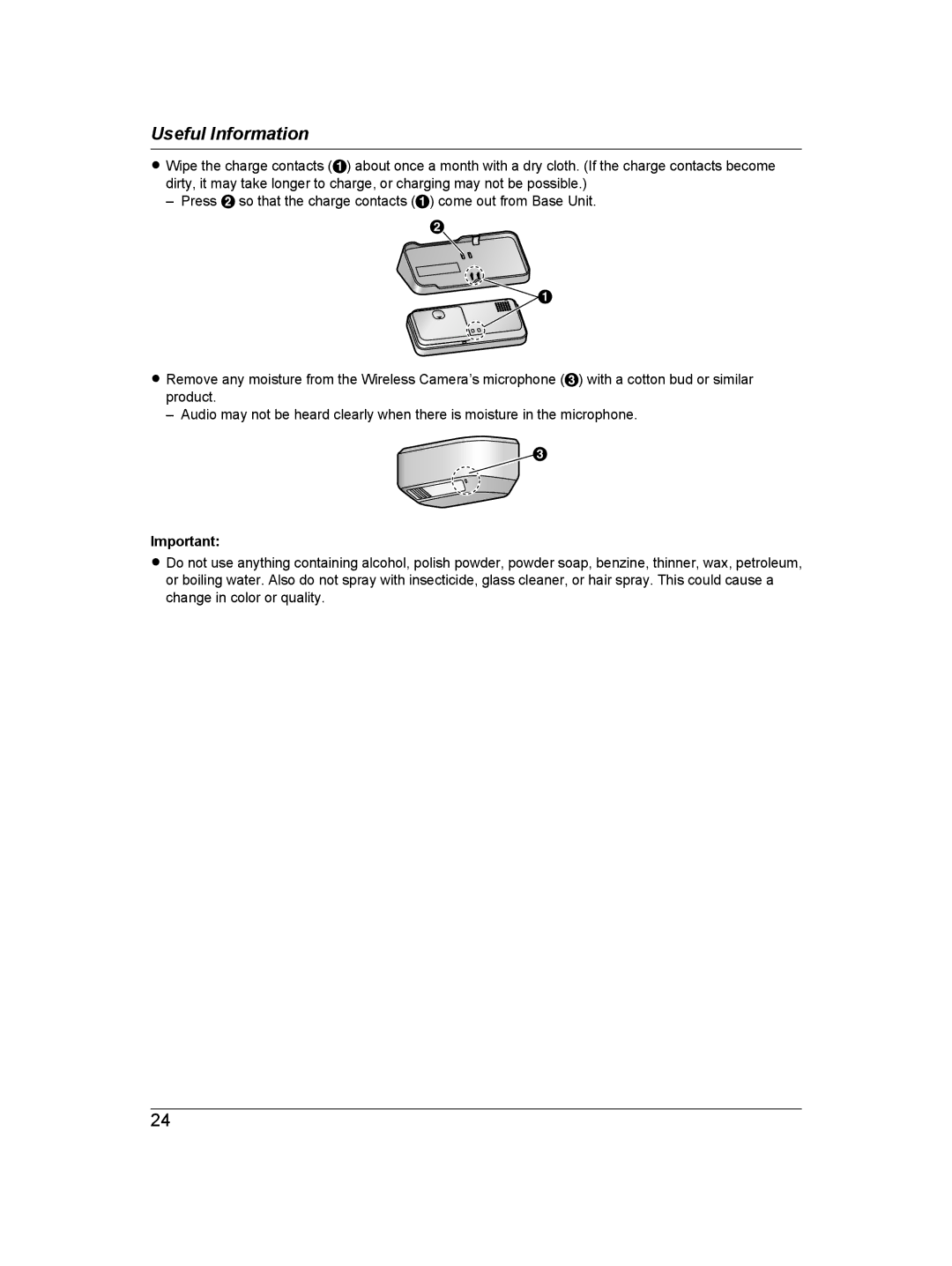 Panasonic VL-SDM200BX operating instructions Useful Information 