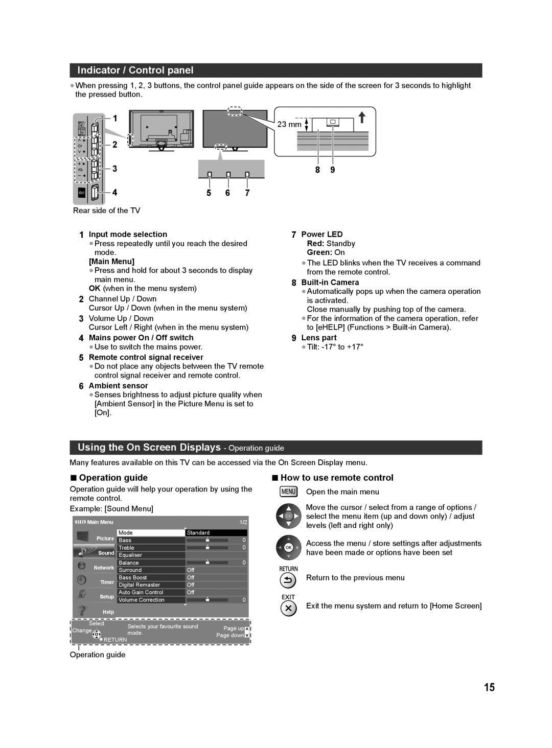 Panasonic VT60P Series Indicator / Control panel, Using the On Screen Displays Operation guide, How to use remote control 