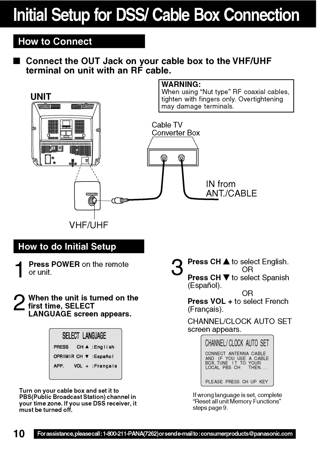 Panasonic VV-1301 operating instructions 