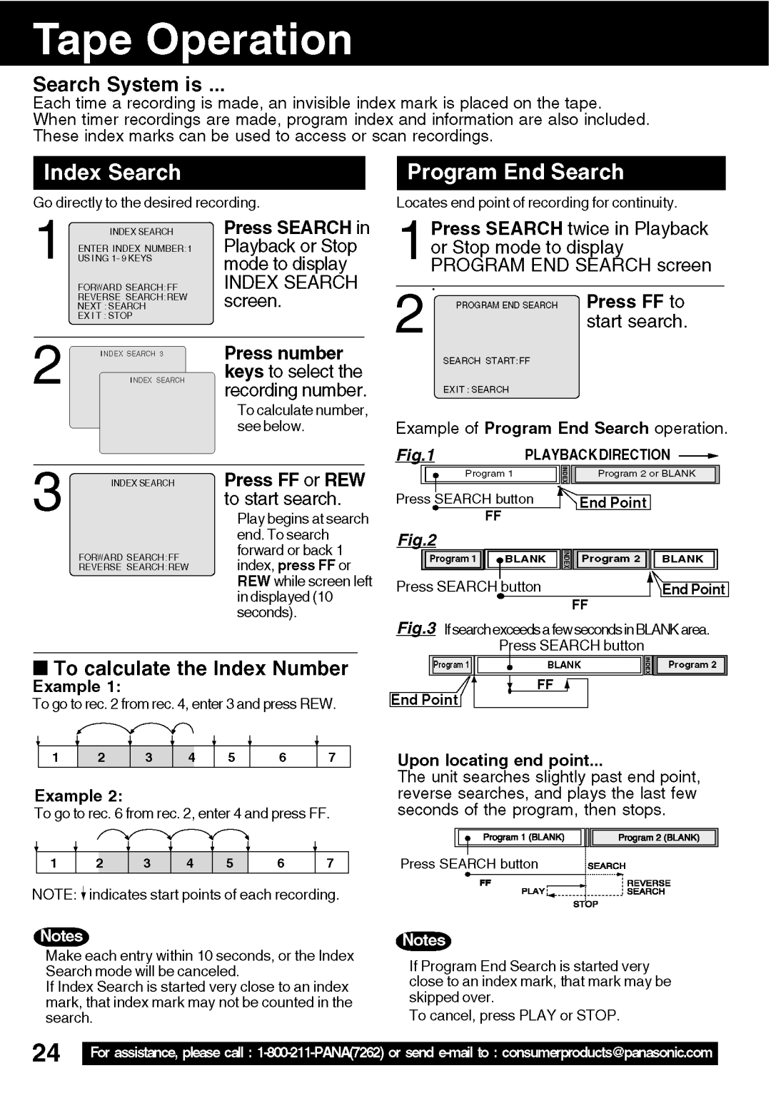 Panasonic VV-1301 operating instructions 