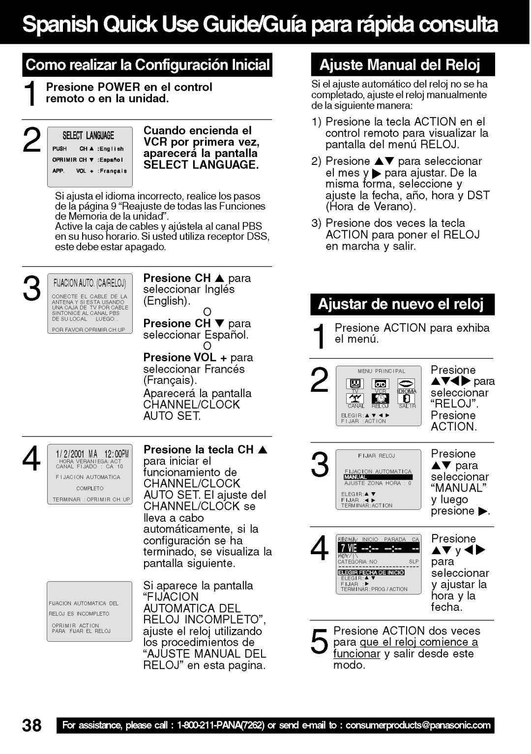 Panasonic VV-1301 operating instructions 