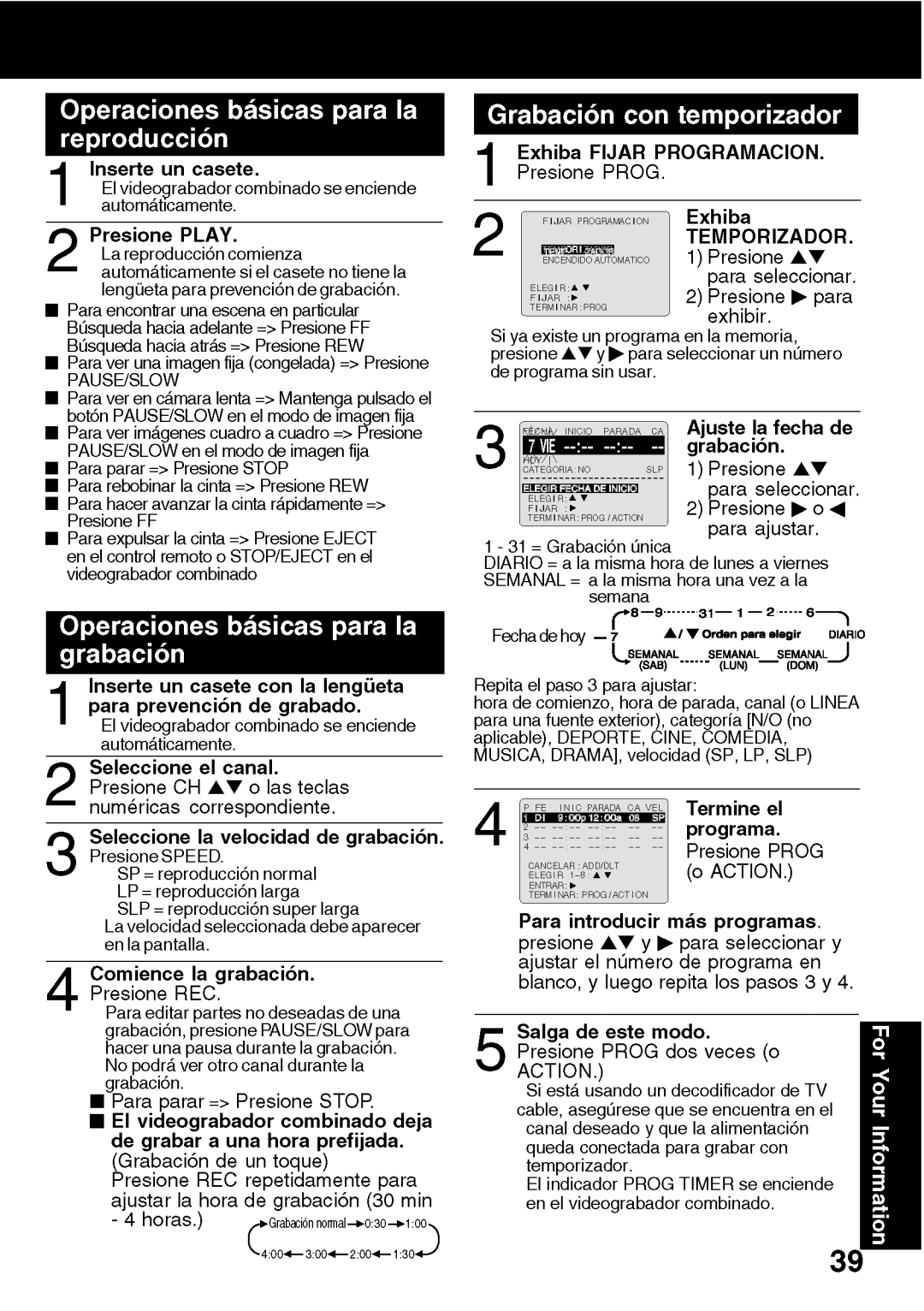 Panasonic VV-1301 operating instructions 