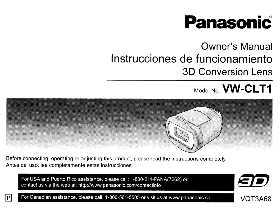 Panasonic vw-clt1 owner manual Panasonic 