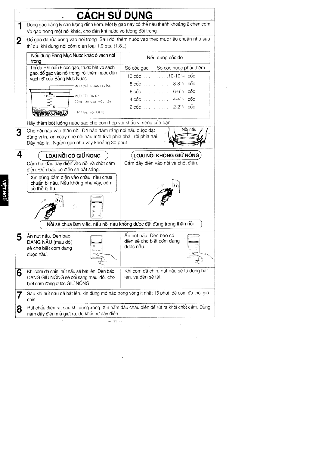 Panasonic W1ONAM18NA, SR-WO6NF NOisdchualbmvi€c,nOuriOinAukh6ngdd0cddtd0ngtrongthAnnOi, 0c o c 1 0 coc Coc 