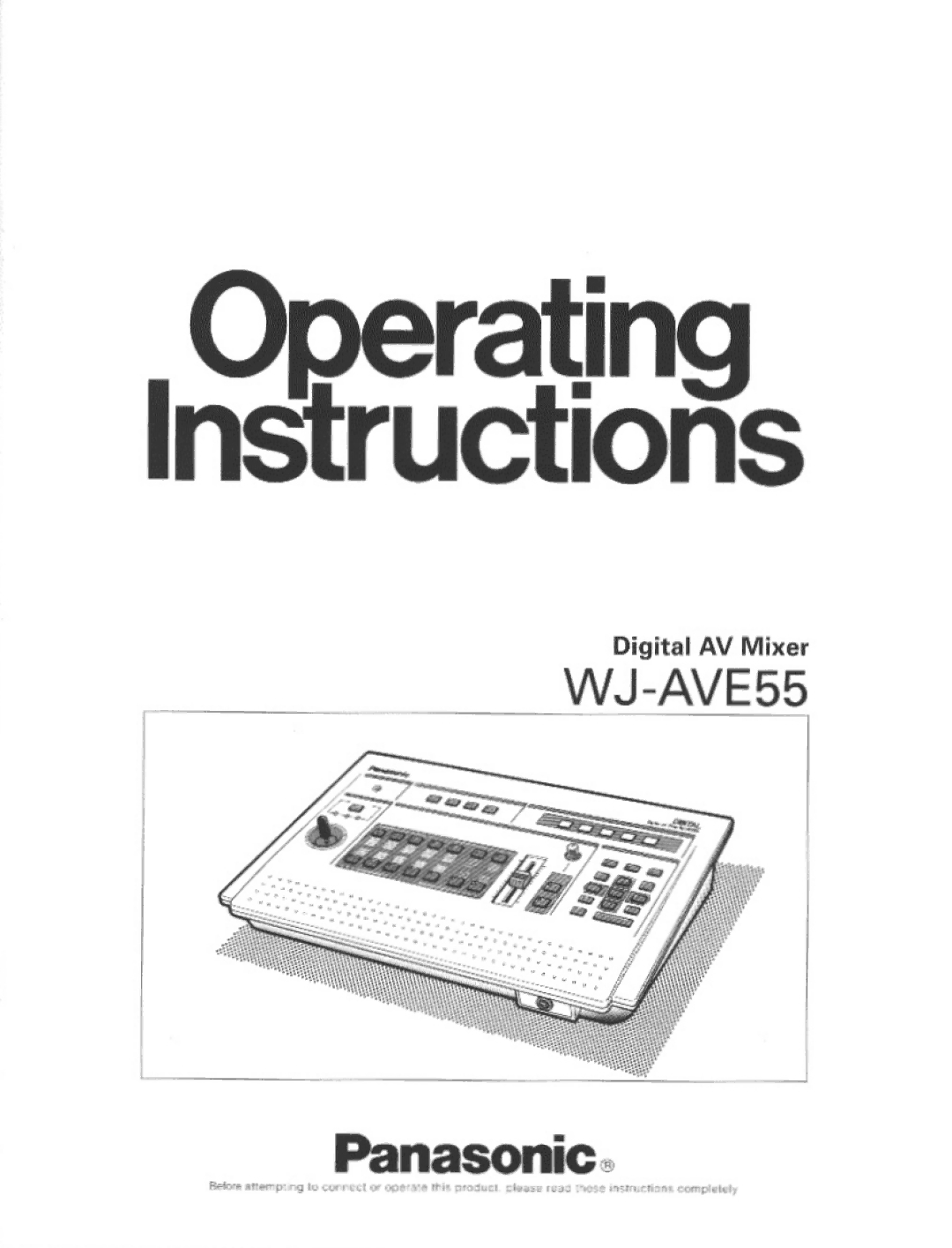 Panasonic WJ-AVE55 manual 