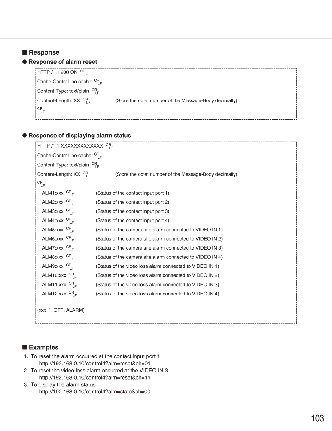 Panasonic WJ-GXD900, WJ-GXE900 manual 103 