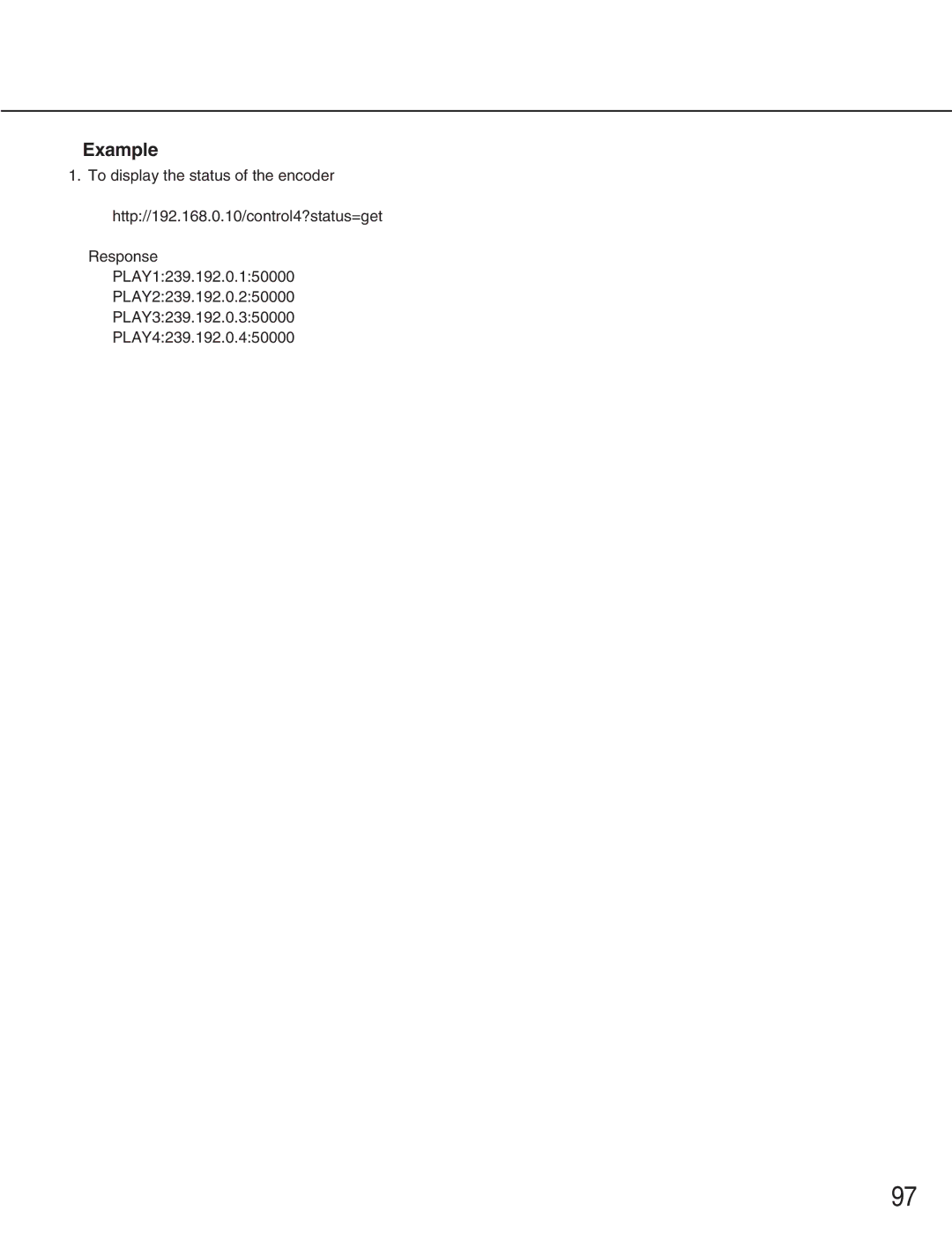 Panasonic WJ-GXD900, WJ-GXE900 manual Example 