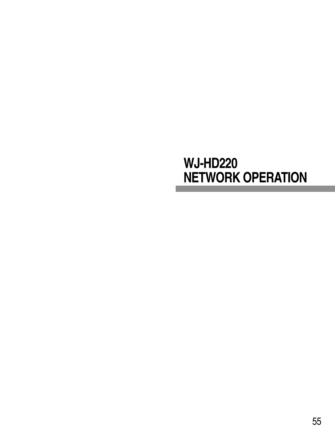 Panasonic WJ-HD220 manual 