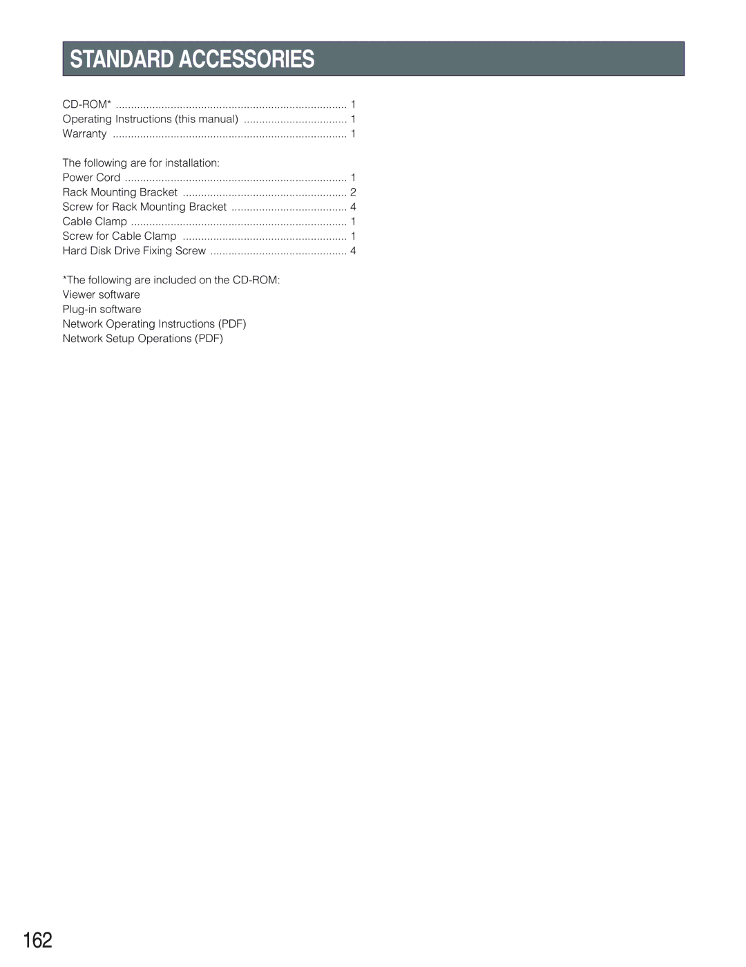 Panasonic WJ-HD309 manual 162, Cd-Rom 