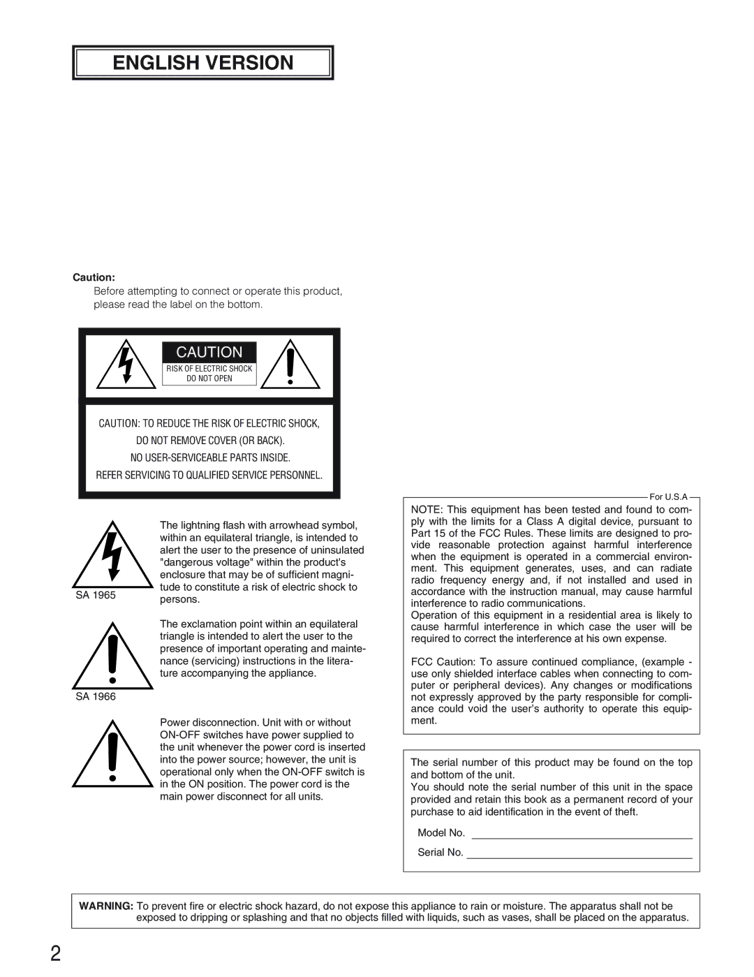 Panasonic WJ-HD309 manual English Version 