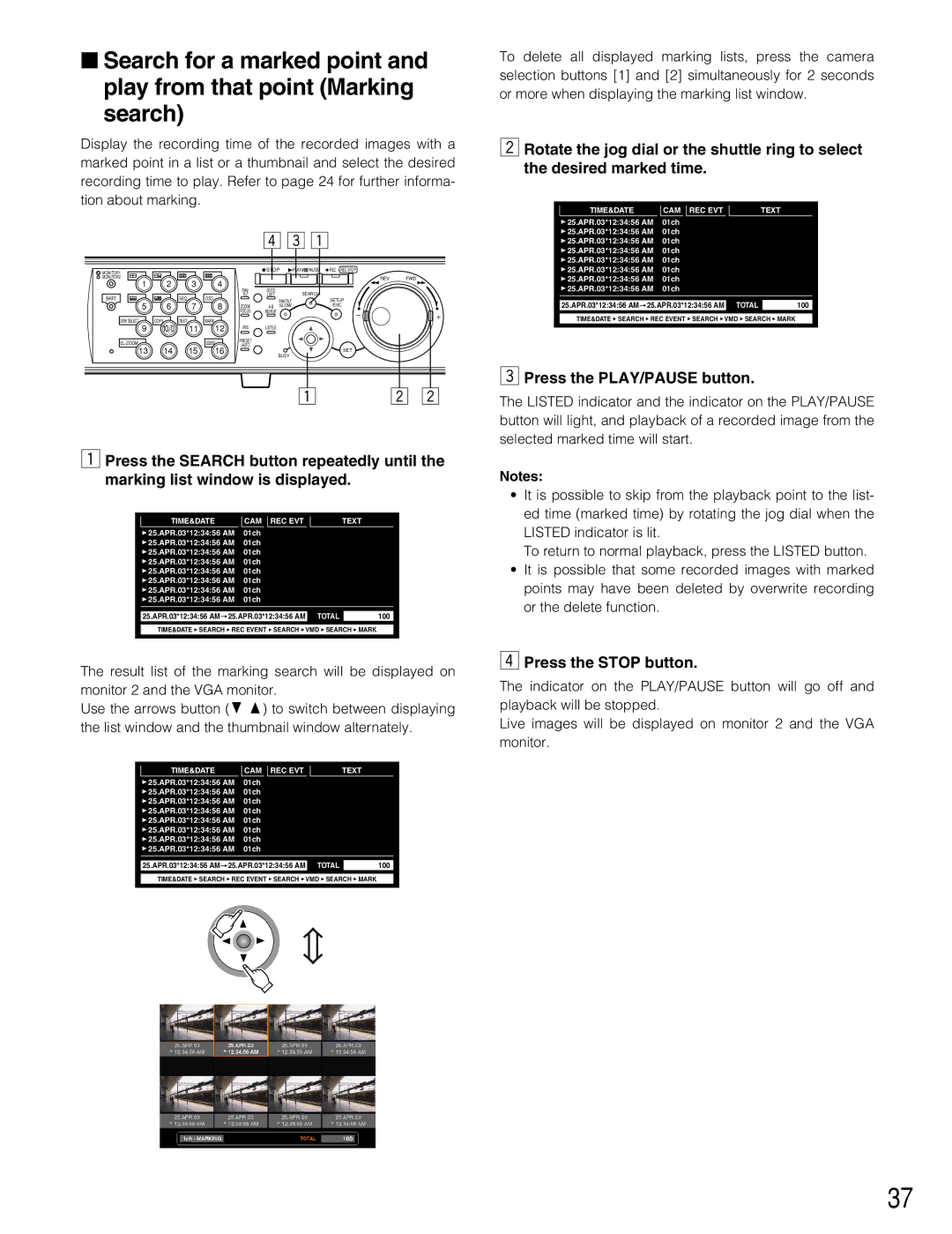 Panasonic WJ-HD309 manual TIME&DATE Search 