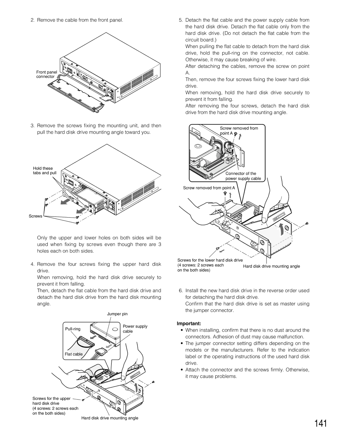 Panasonic WJ-HD316A, WJ-HD309A operating instructions 141 