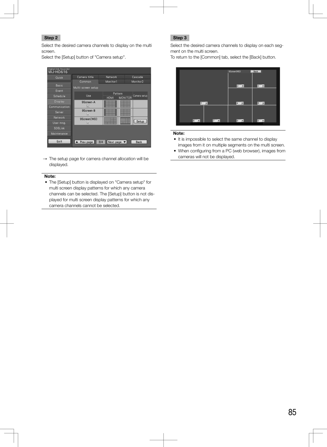 Panasonic WJ-HD616K, WJ-HD716K manual Step 