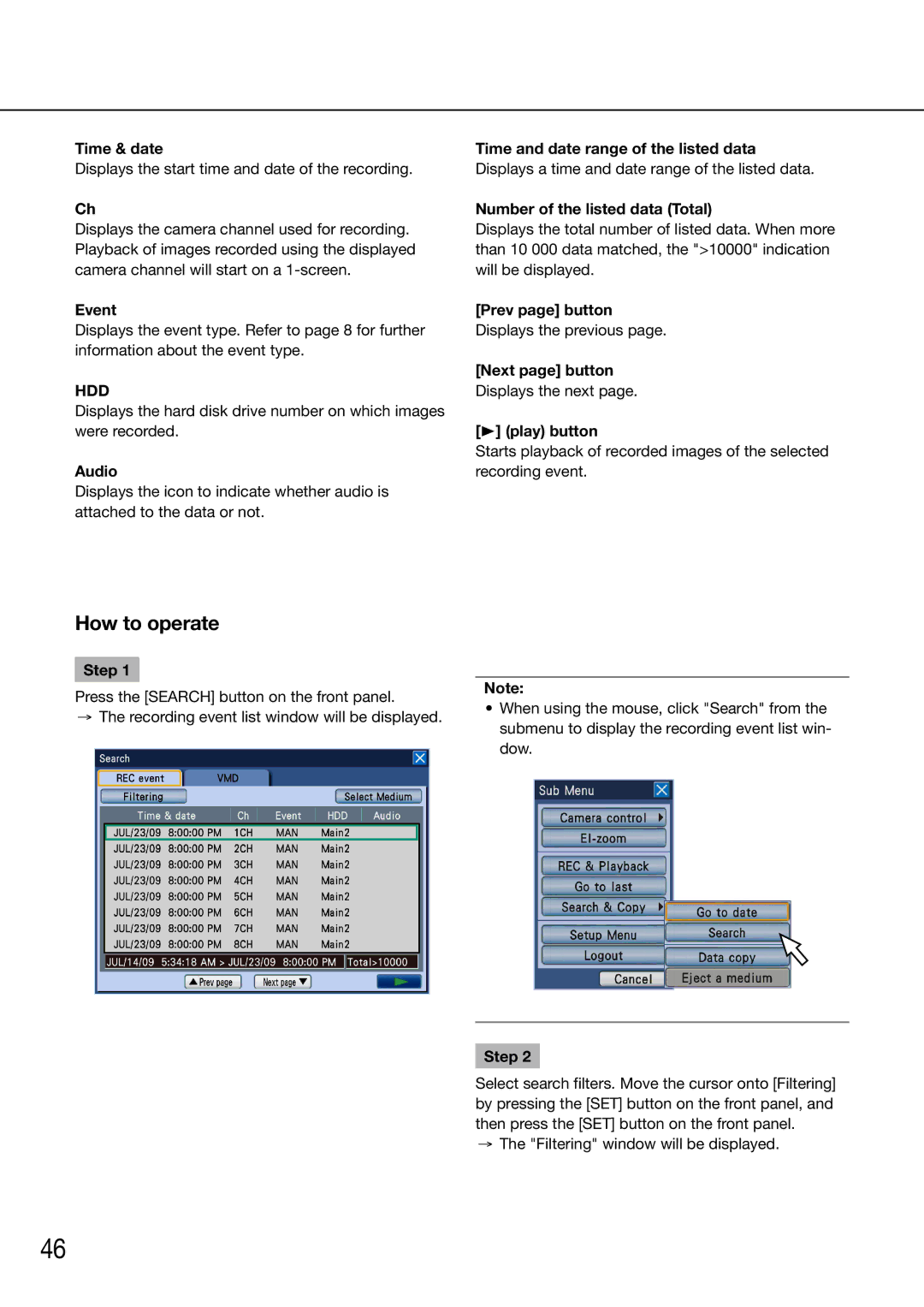 Panasonic WJ-HD616K/G, WJ-HD716K/G manual How to operate 