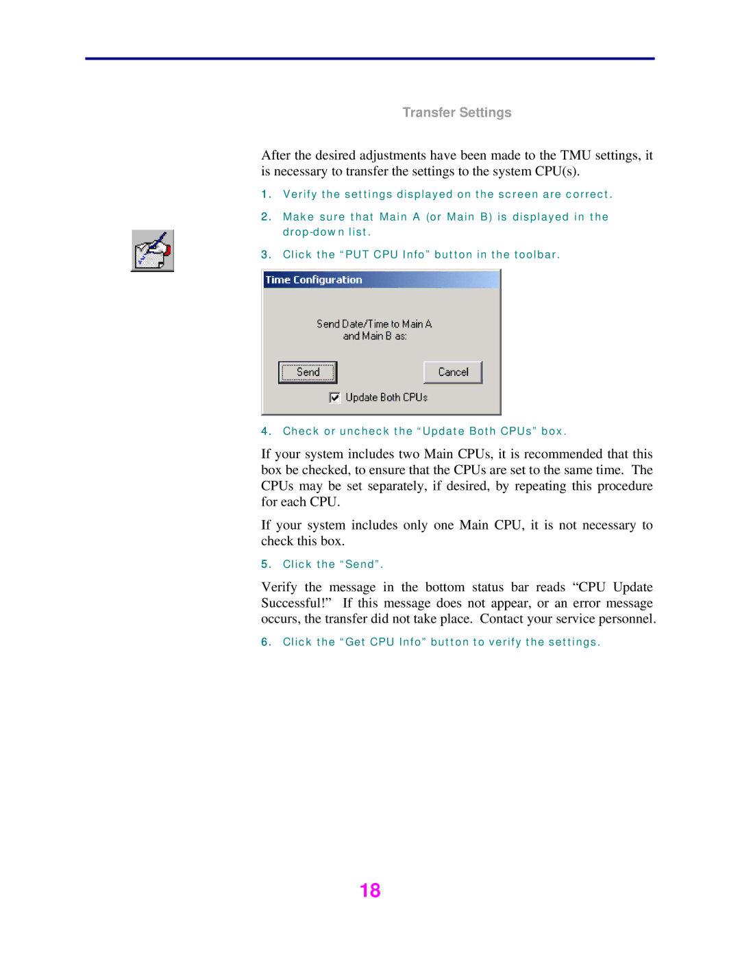 Panasonic WJ-MPU955 manual Transfer Settings 