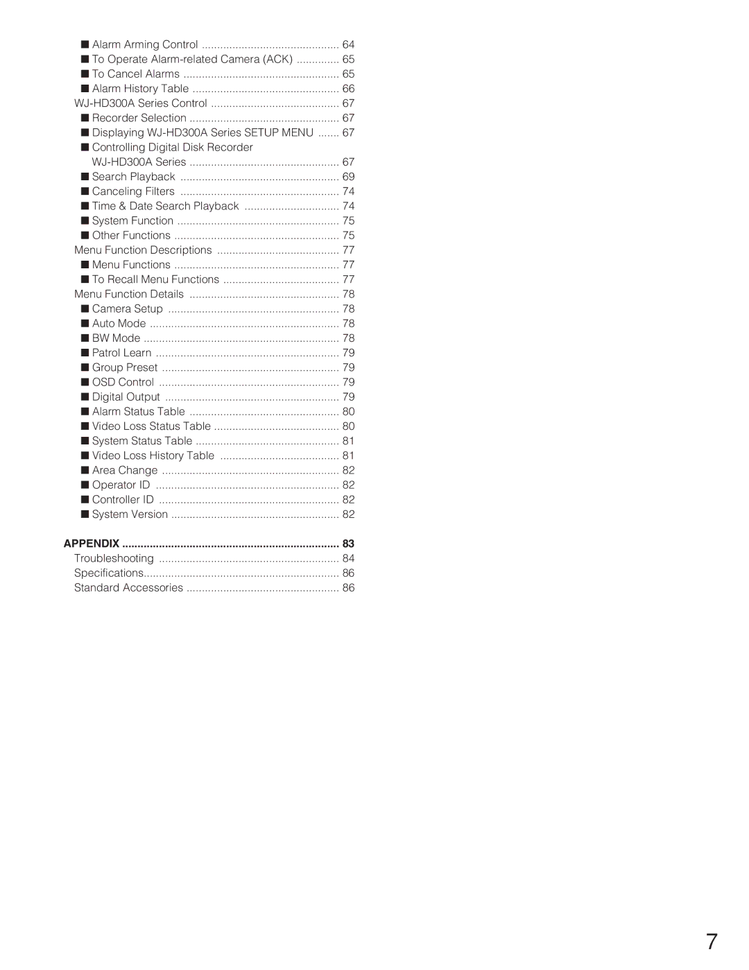 Panasonic WJ-MPU955A manual Appendix 