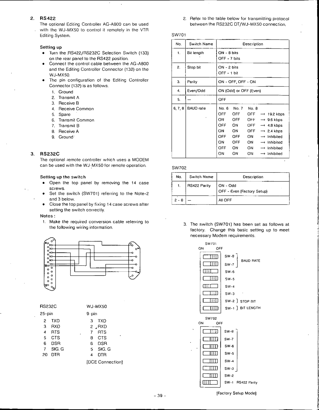 Panasonic WJ-MX50 manual 