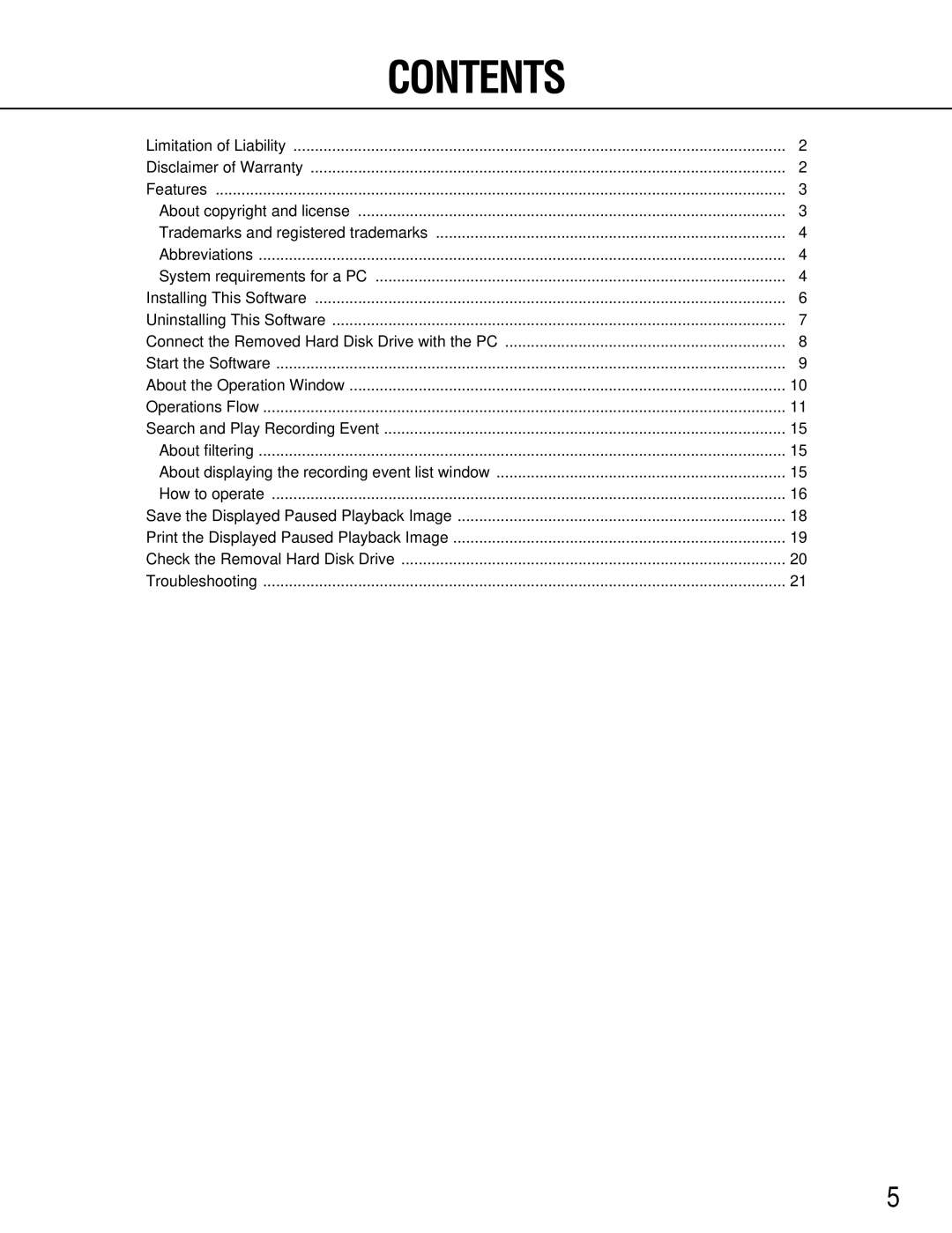 Panasonic WJ-ND200 manual Contents 