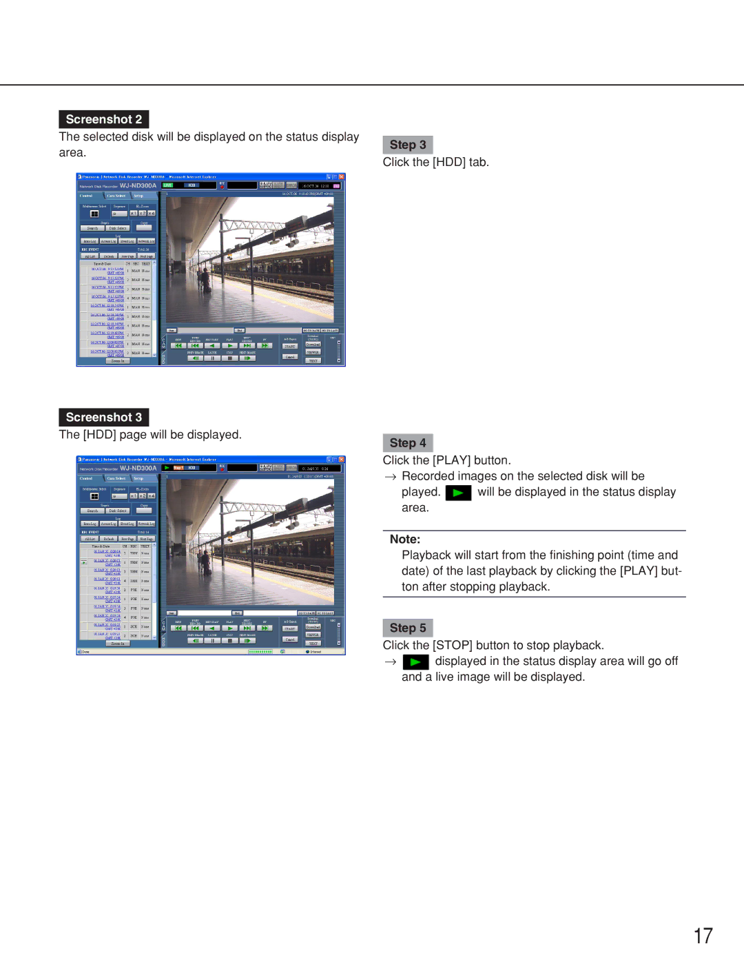 Panasonic WJ-ND300A operating instructions Selected disk will be displayed on the status display Area 