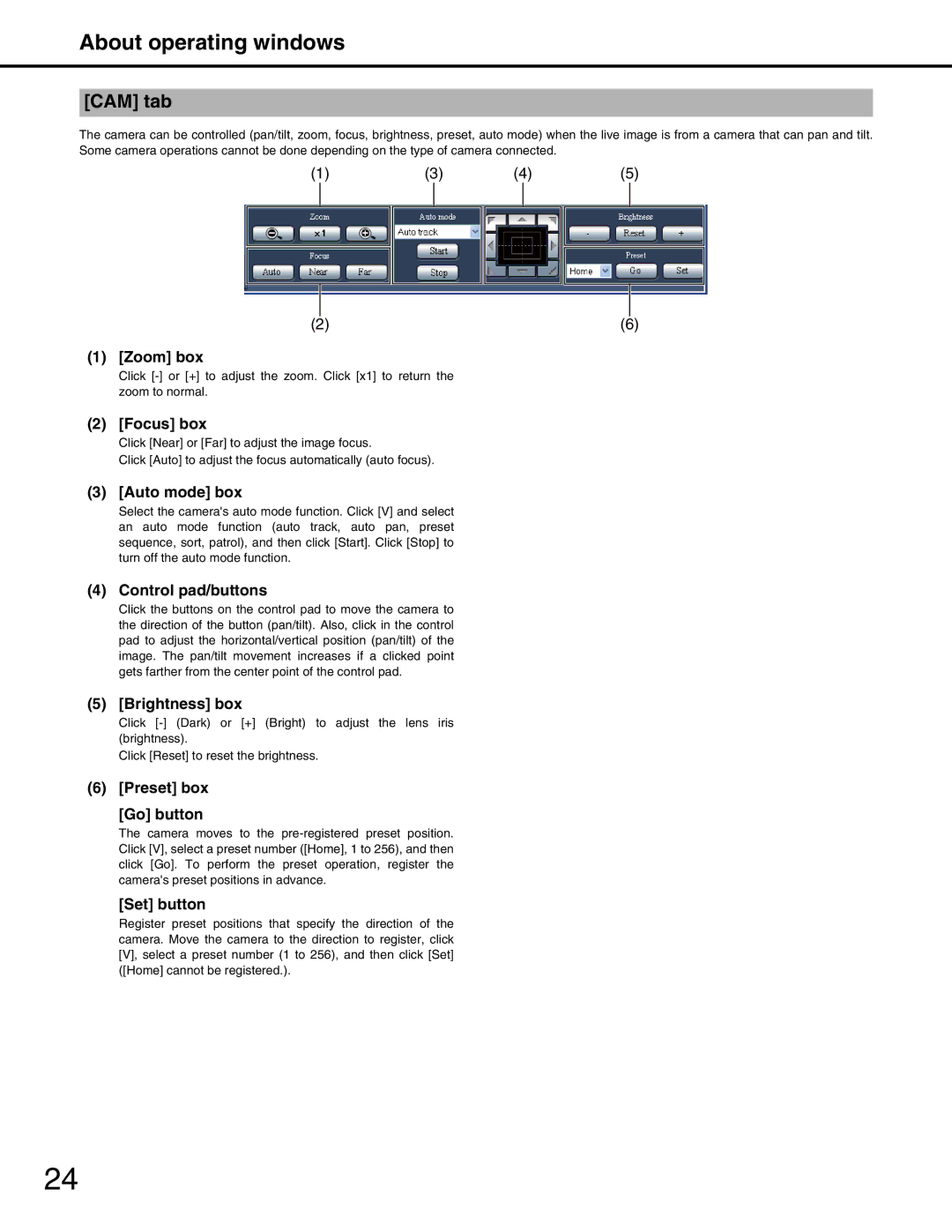 Panasonic WJ-ND400 manual CAM tab 