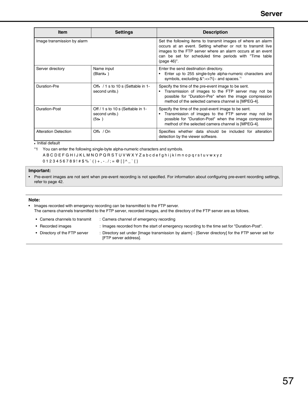 Panasonic WJ-ND400 manual Server 