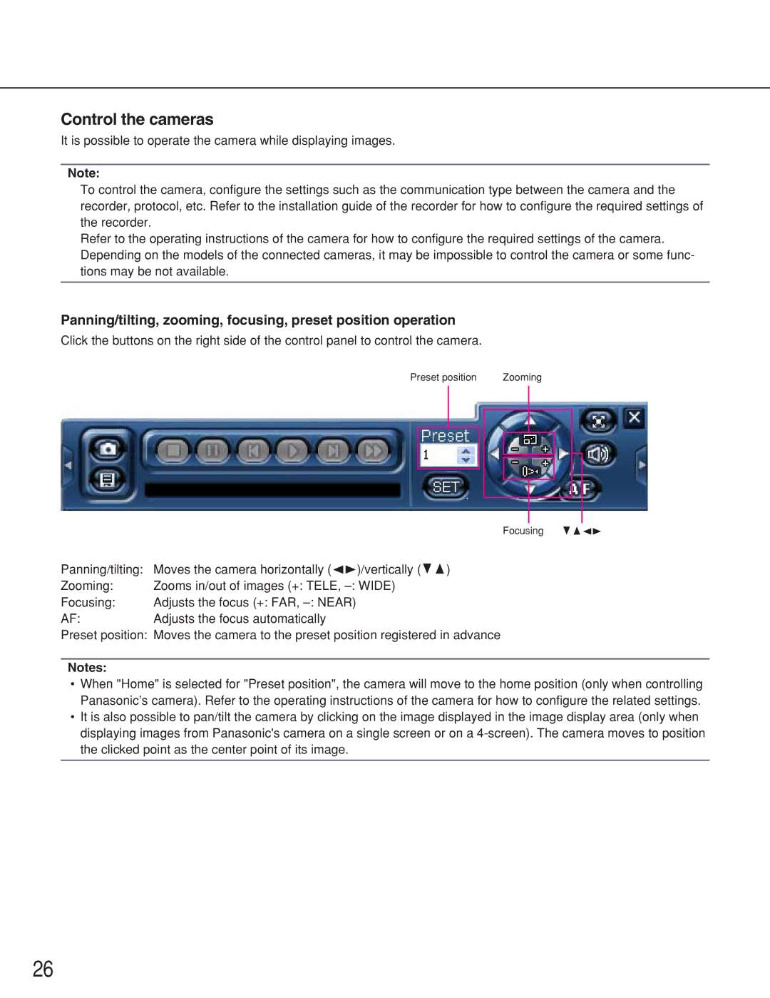 Panasonic WJ-RT416 manual Preset position Zooming Focusing Cdab 