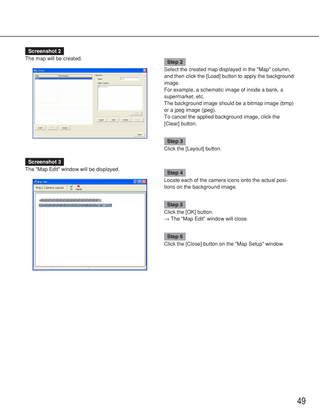 Panasonic WJ-RT416 manual Map will be created 