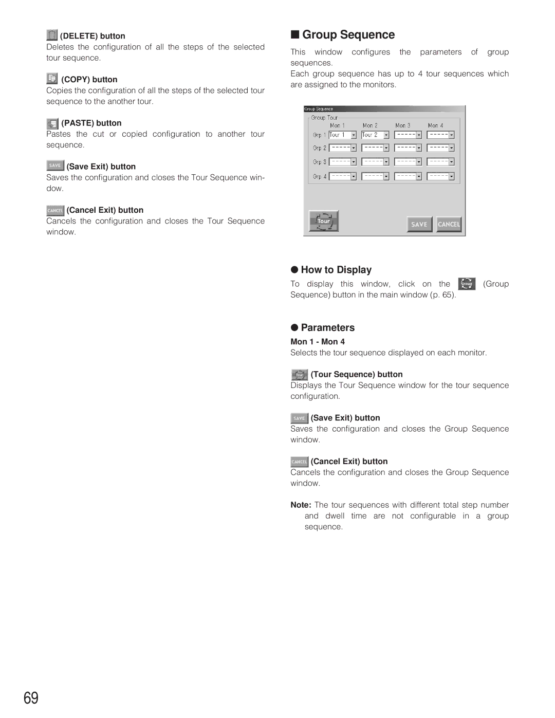 Panasonic WJ-SX 150 manual Group Sequence 