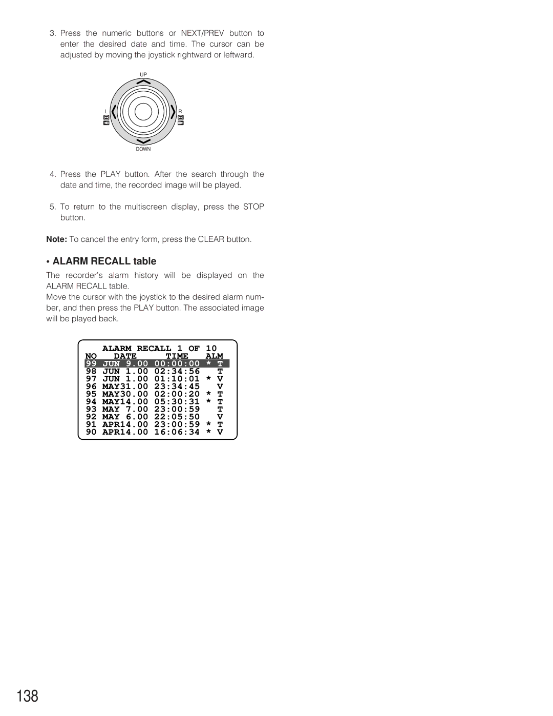 Panasonic WJ-SX 150A manual 138 