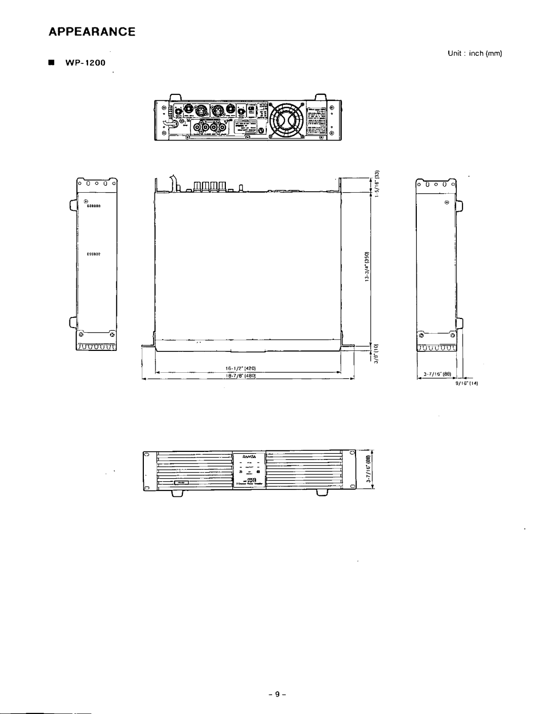 Panasonic WP-1200, WP-1400 manual 