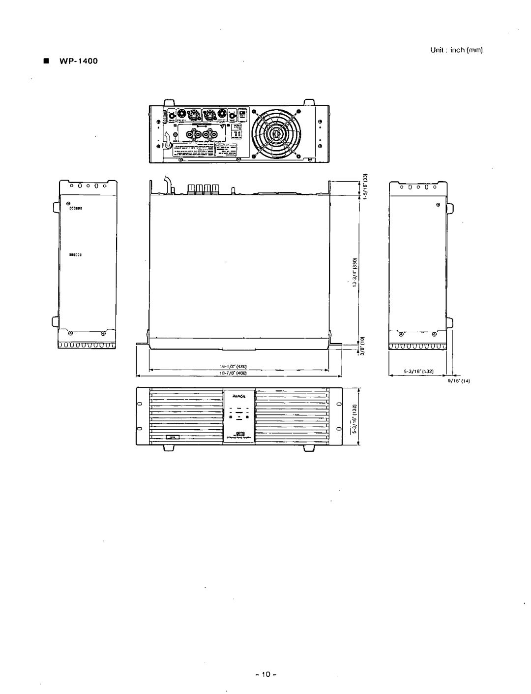 Panasonic WP-1400, WP-1200 manual 