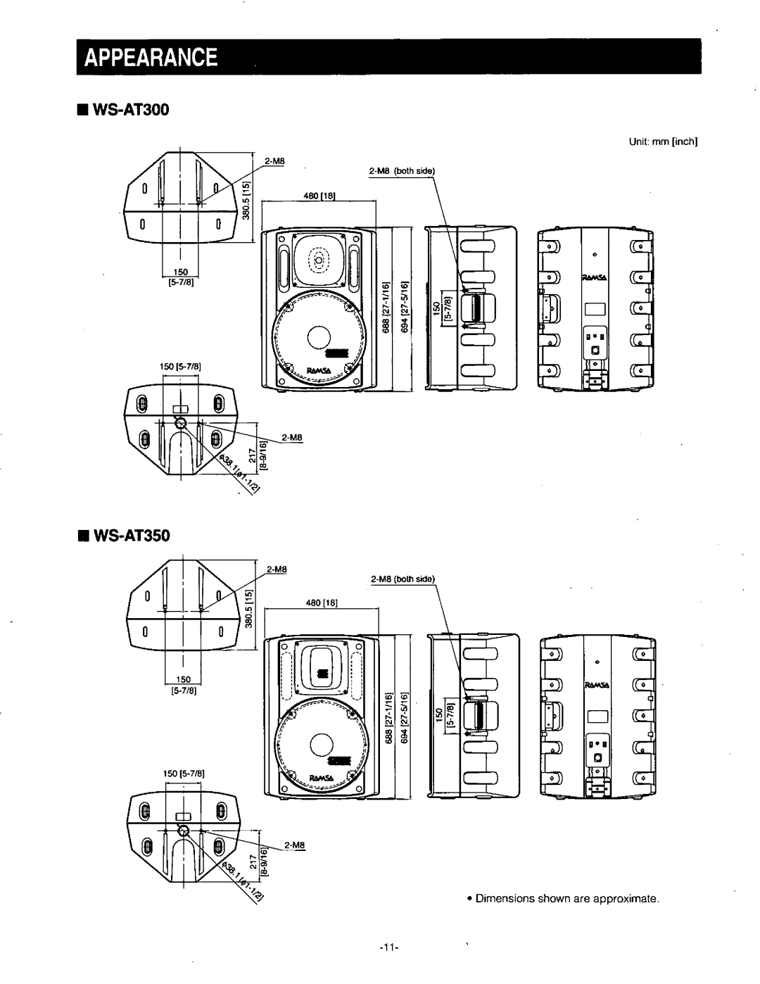 Panasonic WS-AT350, WS-AT300 manual 