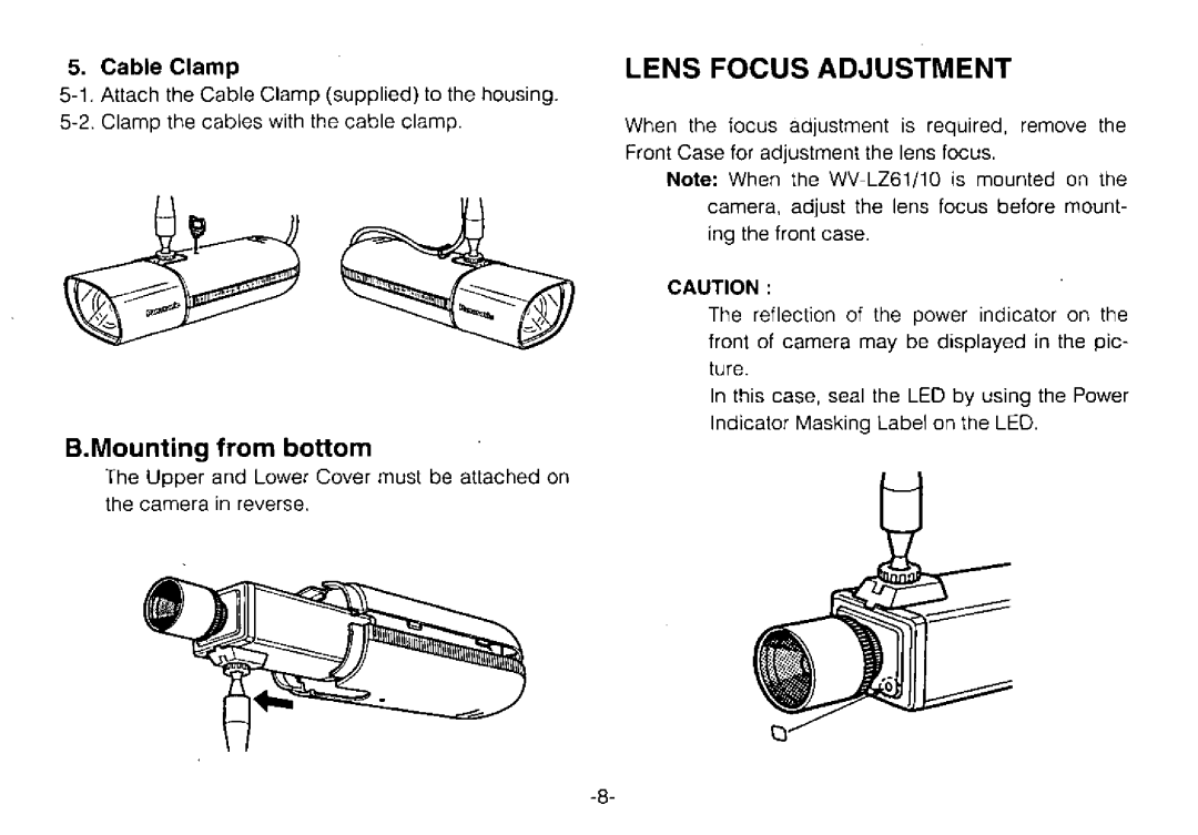 Panasonic WV-7110A manual 