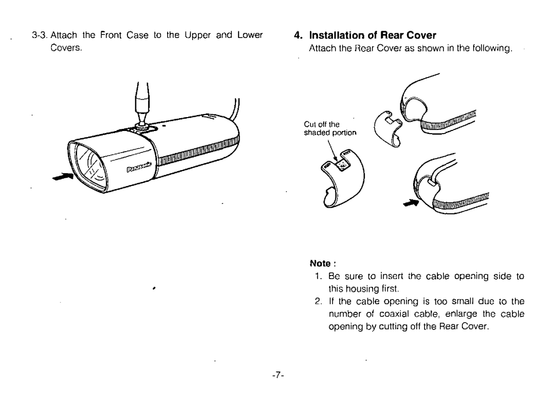 Panasonic WV-7110A manual 