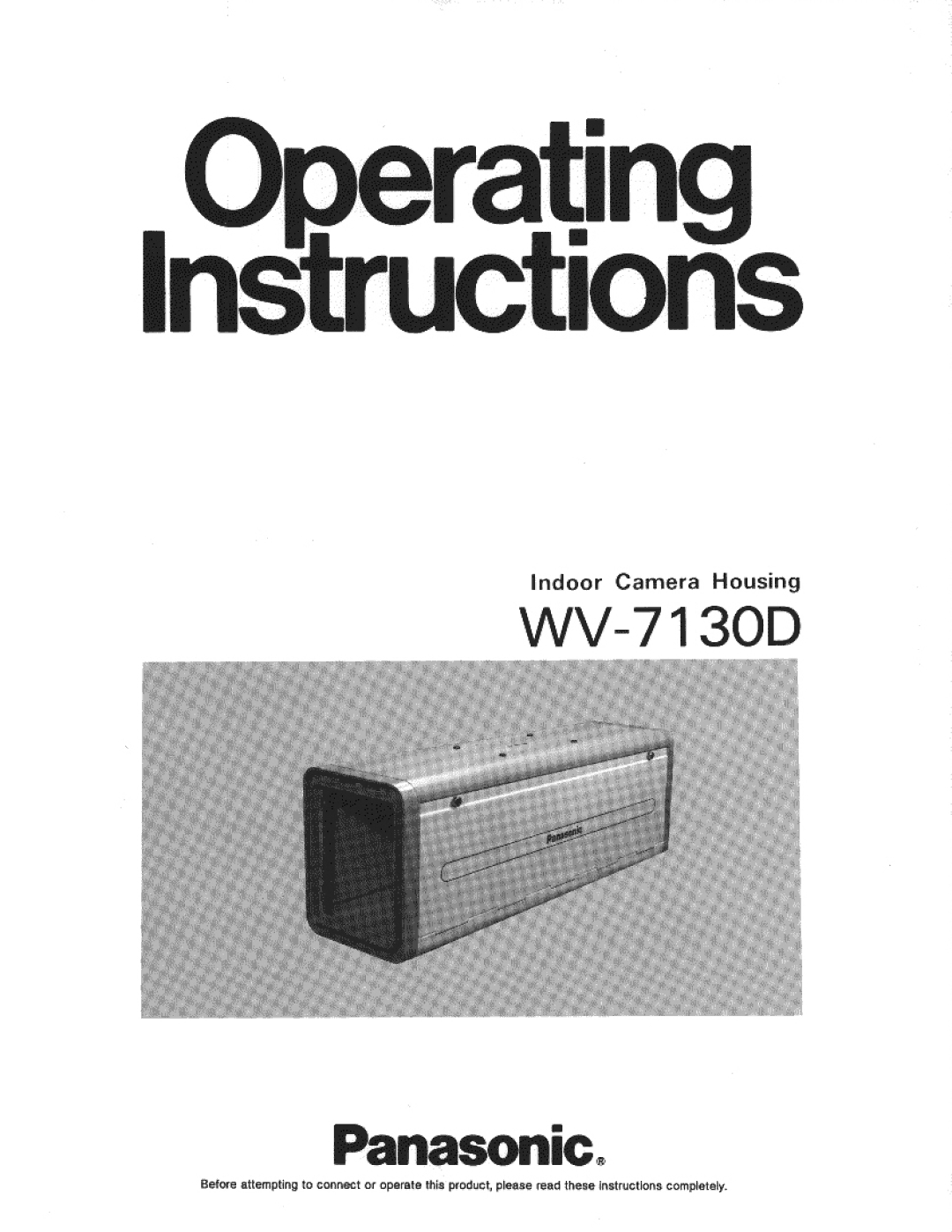 Panasonic WV-7130D manual 