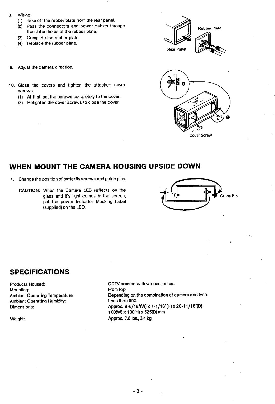 Panasonic WV-7130D manual 