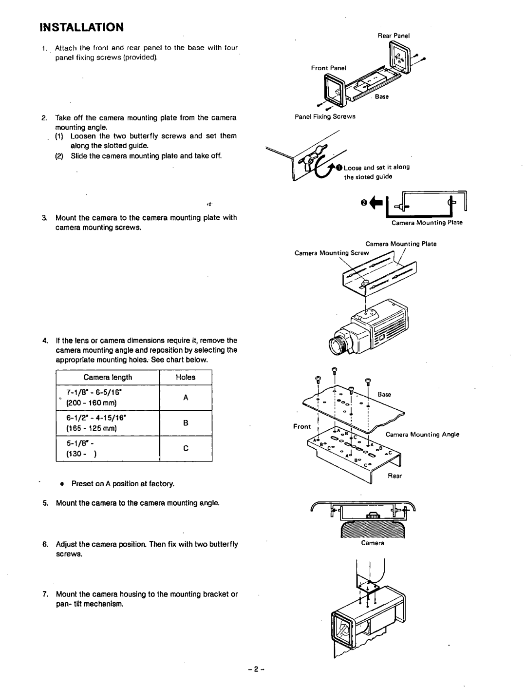 Panasonic WV-7130D manual 